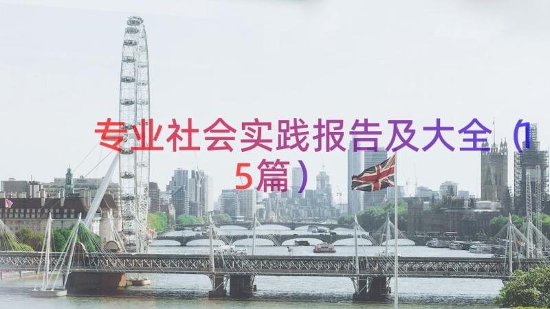 专业社会实践报告及大全（15篇）