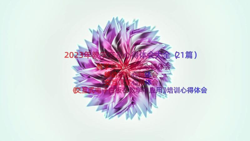 2023年教学交互心得体会大全（21篇）