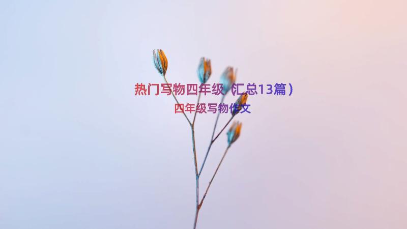 热门写物四年级（汇总13篇）