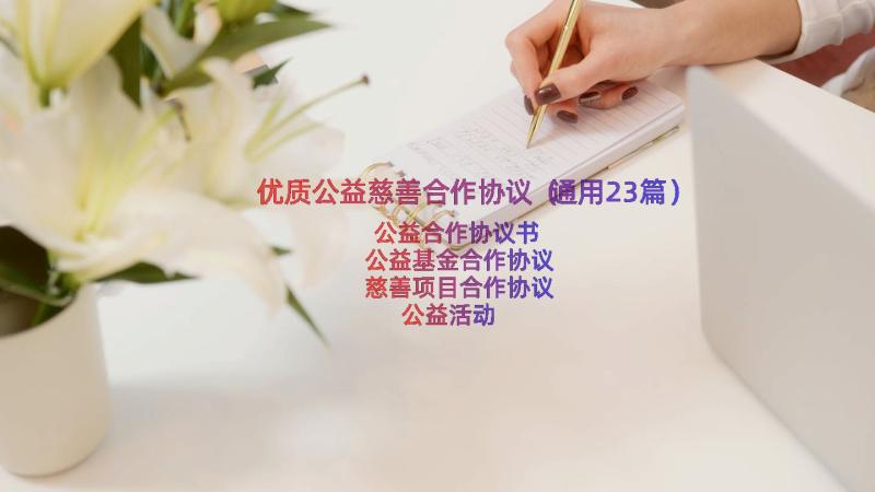 优质公益慈善合作协议（通用23篇）