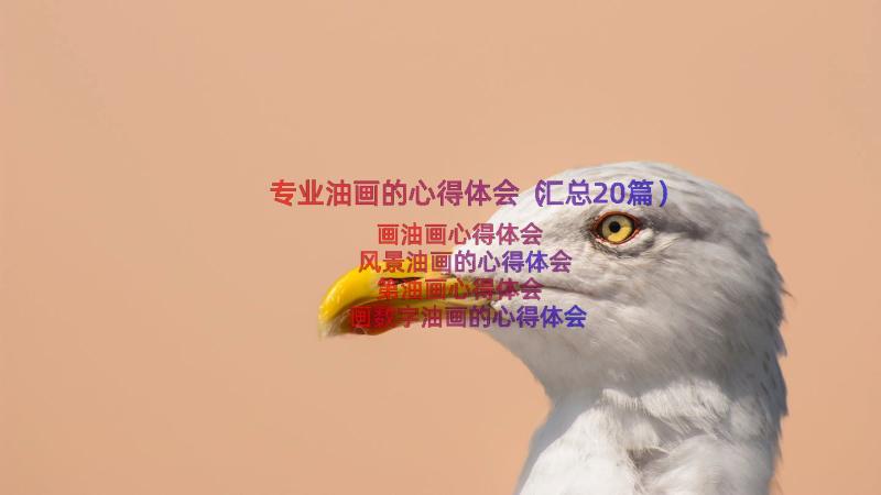 专业油画的心得体会（汇总20篇）