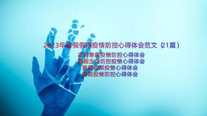 2023年寒假假期疫情防控心得体会范文（21篇）