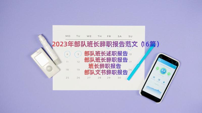 2023年部队班长辞职报告范文（16篇）