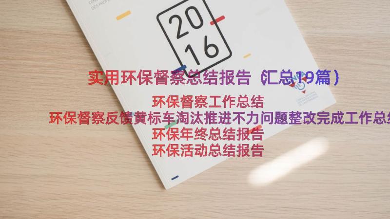 实用环保督察总结报告（汇总19篇）