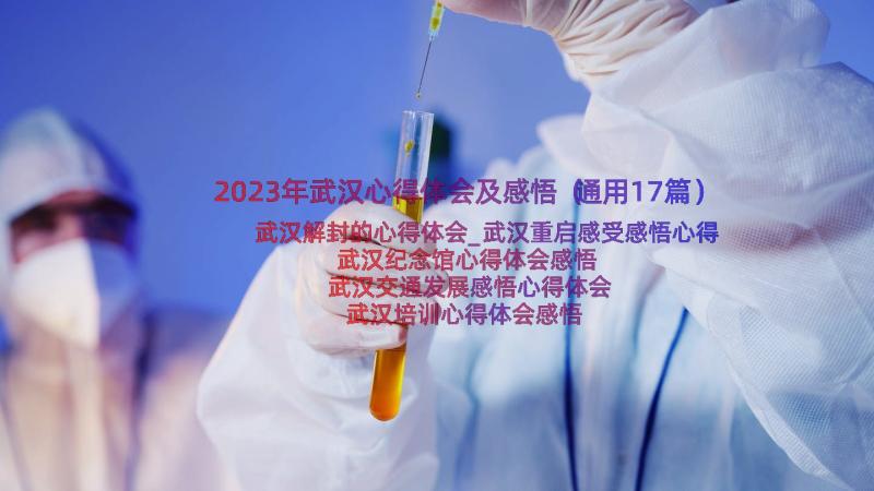 2023年武汉心得体会及感悟（通用17篇）