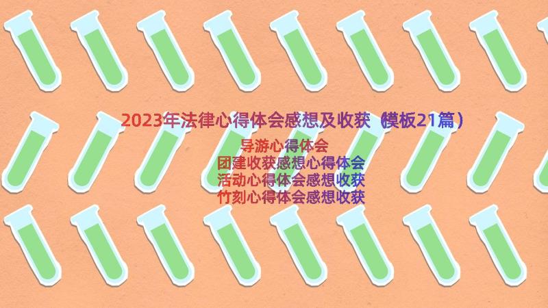 2023年法律心得体会感想及收获（模板21篇）