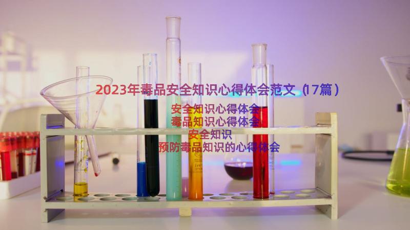 2023年毒品安全知识心得体会范文（17篇）