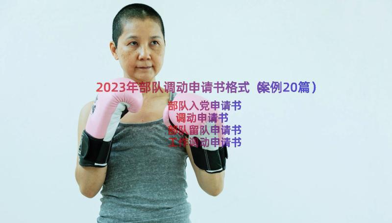 2023年部队调动申请书格式（案例20篇）