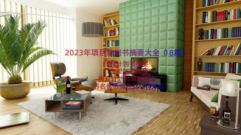 2023年项目策划书摘要大全（18篇）