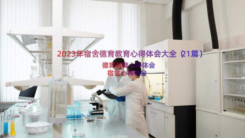 2023年宿舍德育教育心得体会大全（21篇）