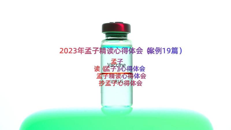 2023年孟子精读心得体会（案例19篇）