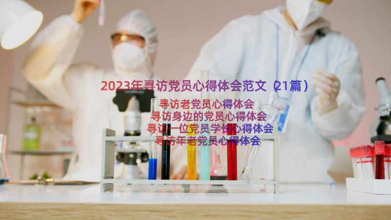 2023年寻访党员心得体会范文（21篇）