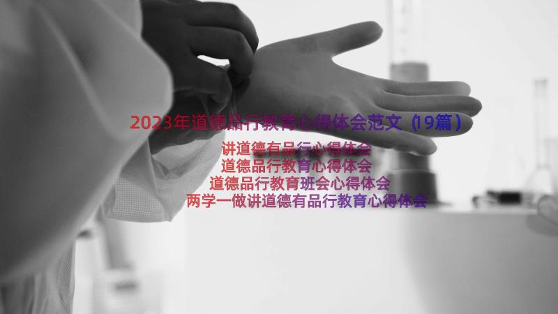 2023年道德品行教育心得体会范文（19篇）