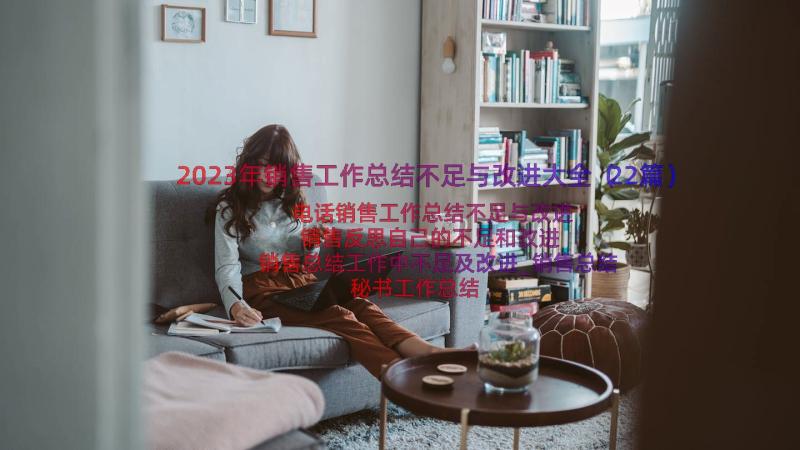 2023年销售工作总结不足与改进大全（22篇）