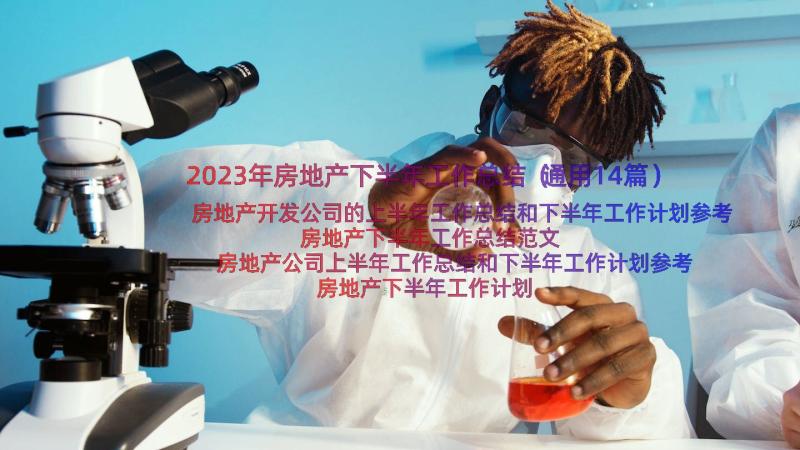 2023年房地产下半年工作总结（通用14篇）