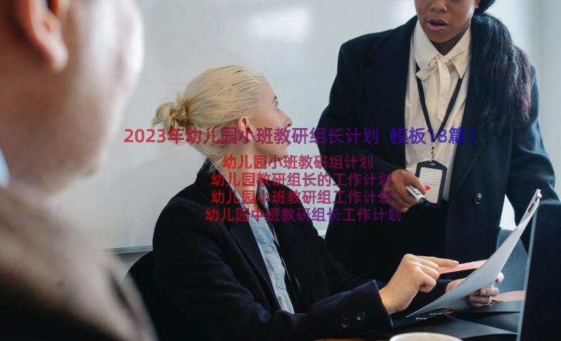 2023年幼儿园小班教研组长计划（模板18篇）