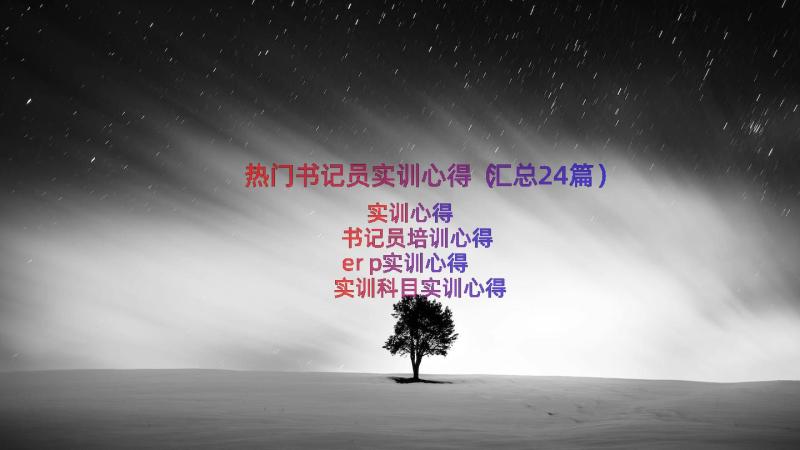 热门书记员实训心得（汇总24篇）