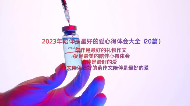 2023年陪伴是最好的爱心得体会大全（20篇）