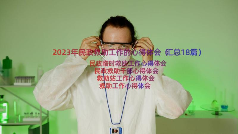 2023年民政救助工作的心得体会（汇总18篇）