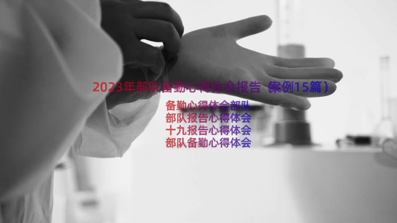 2023年部队备勤心得体会报告（案例15篇）