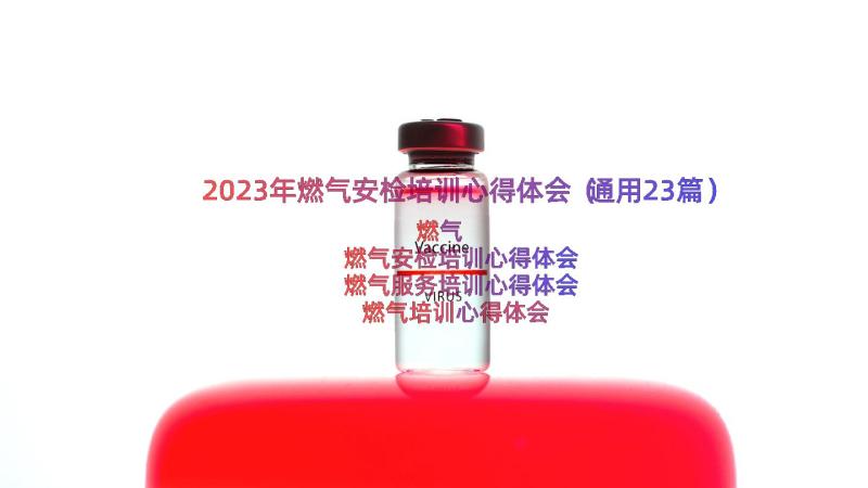 2023年燃气安检培训心得体会（通用23篇）