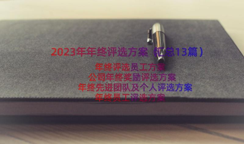 2023年年终评选方案（汇总13篇）