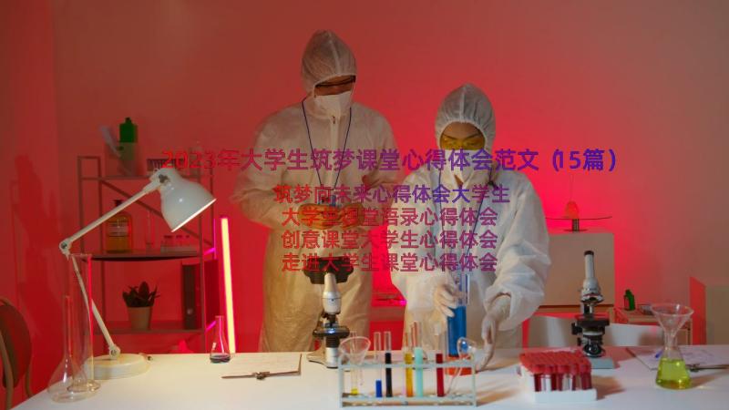 2023年大学生筑梦课堂心得体会范文（15篇）