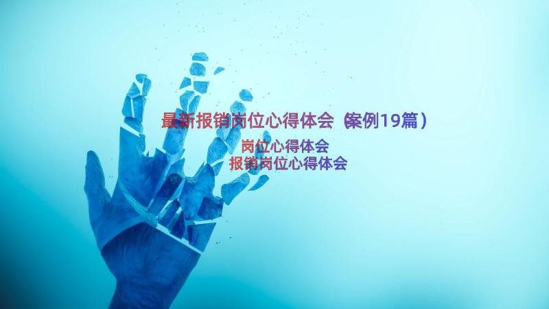 最新报销岗位心得体会（案例19篇）