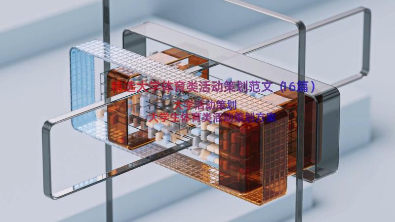 精选大学体育类活动策划范文（16篇）