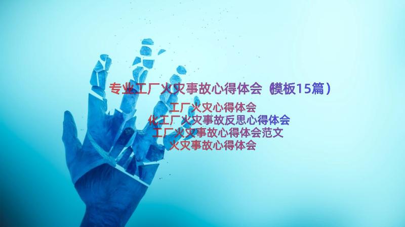 专业工厂火灾事故心得体会（模板15篇）