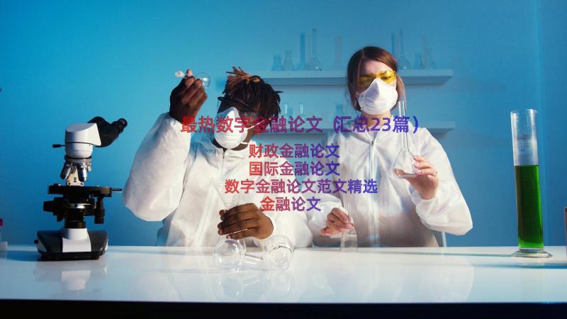 最热数字金融论文（汇总23篇）