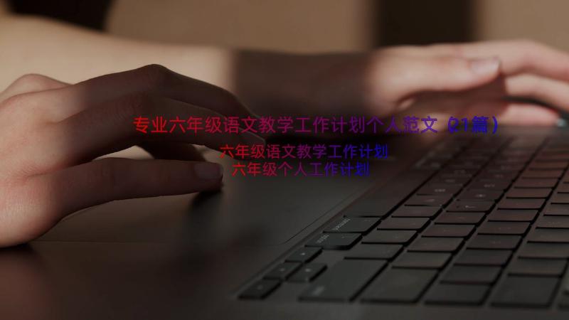 专业六年级语文教学工作计划个人范文（21篇）