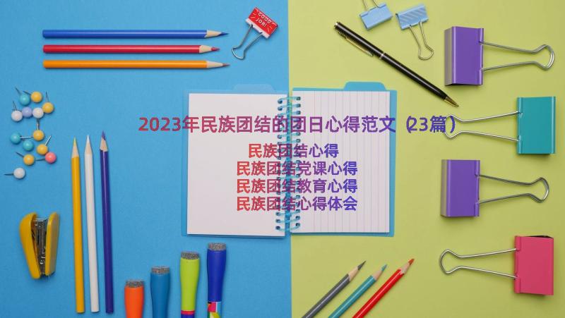 2023年民族团结的团日心得范文（23篇）