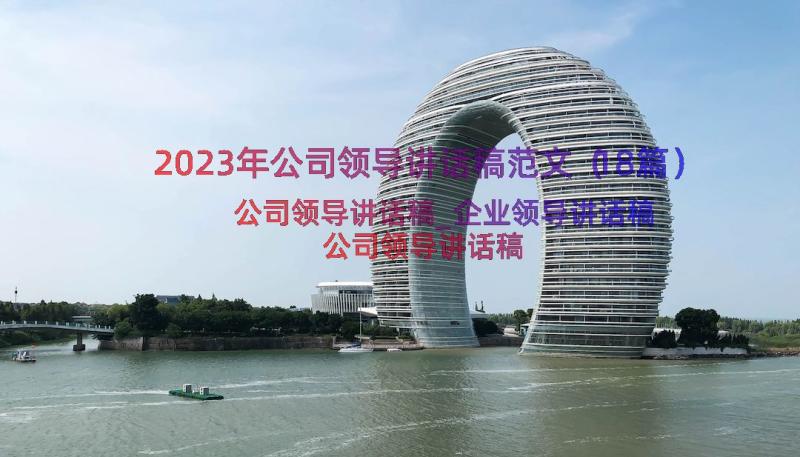 2023年公司领导讲话稿范文（18篇）