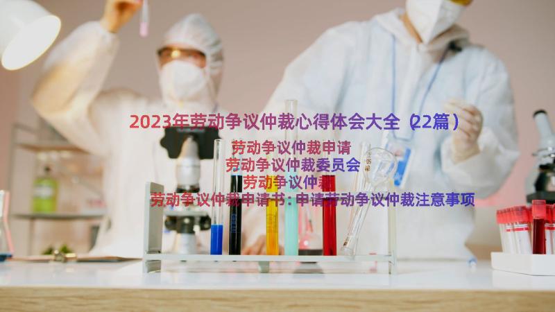 2023年劳动争议仲裁心得体会大全（22篇）