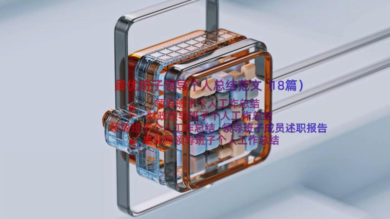 最优班子领导个人总结范文（18篇）