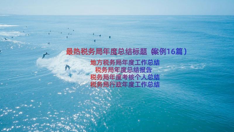 最热税务局年度总结标题（案例16篇）