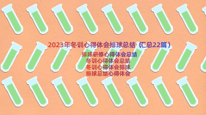 2023年冬训心得体会排球总结（汇总22篇）