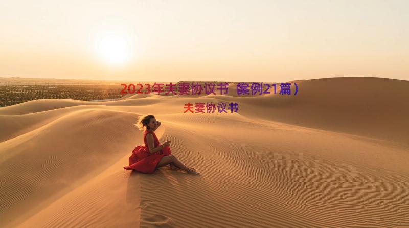 2023年夫妻协议书（案例21篇）