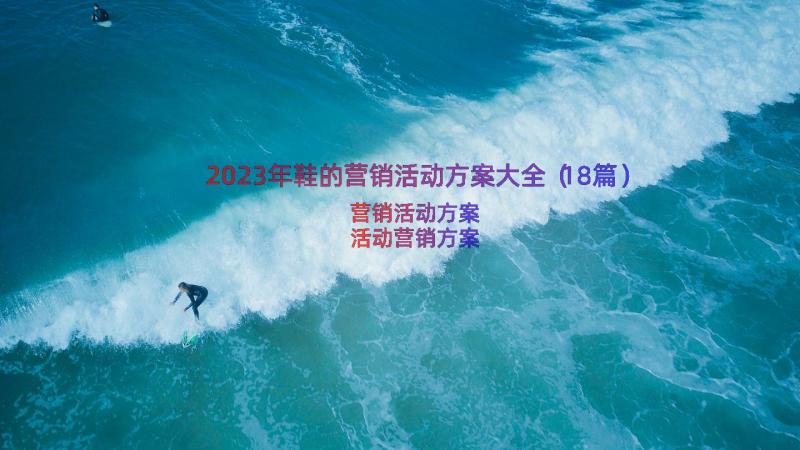 2023年鞋的营销活动方案大全（18篇）