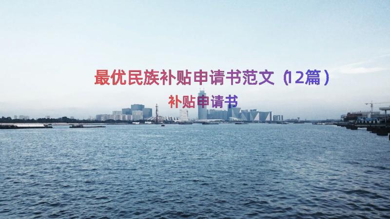 最优民族补贴申请书范文（12篇）