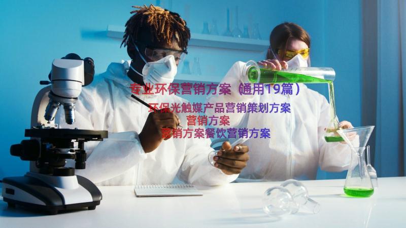 专业环保营销方案（通用19篇）