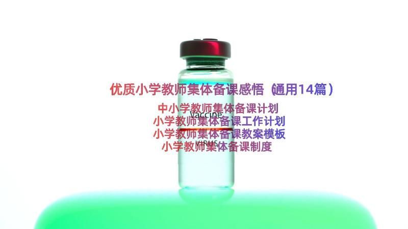 优质小学教师集体备课感悟（通用14篇）