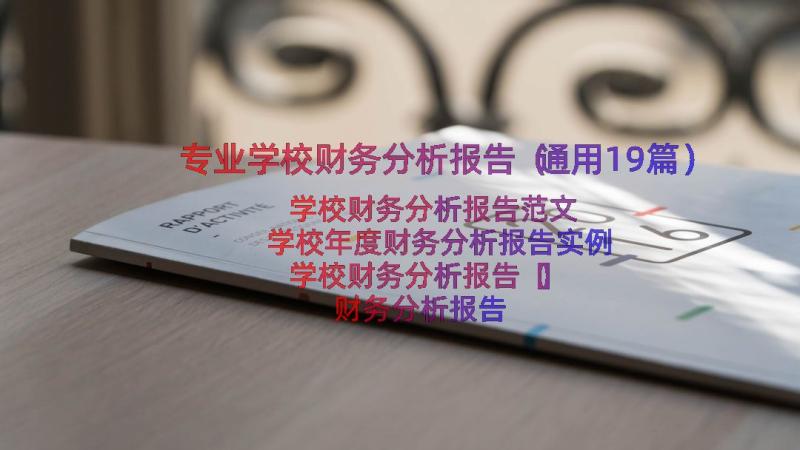 专业学校财务分析报告（通用19篇）