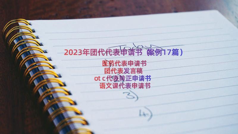 2023年团代代表申请书（案例17篇）