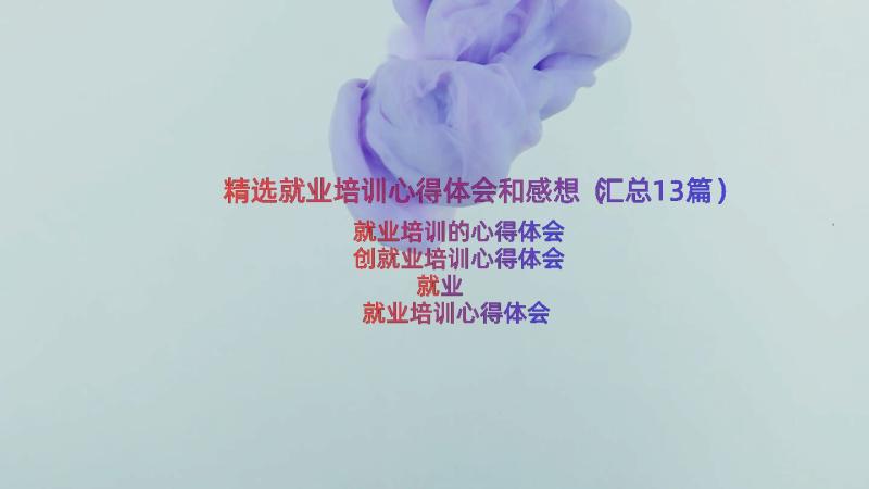 精选就业培训心得体会和感想（汇总13篇）