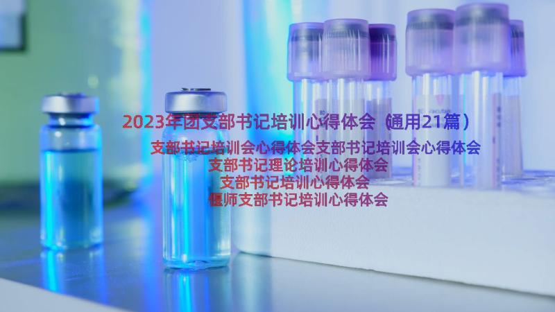 2023年团支部书记培训心得体会（通用21篇）