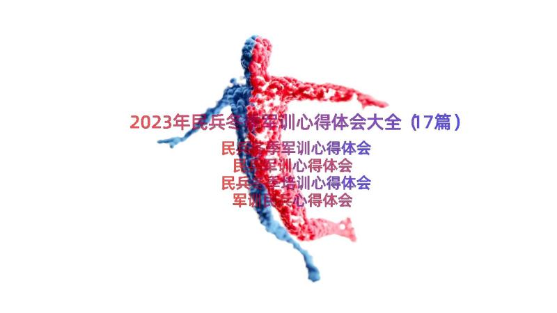 2023年民兵冬季军训心得体会大全（17篇）