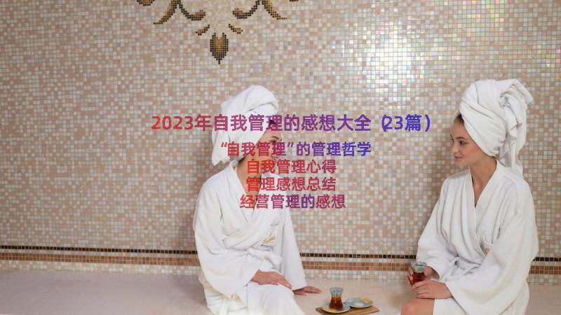 2023年自我管理的感想大全（23篇）