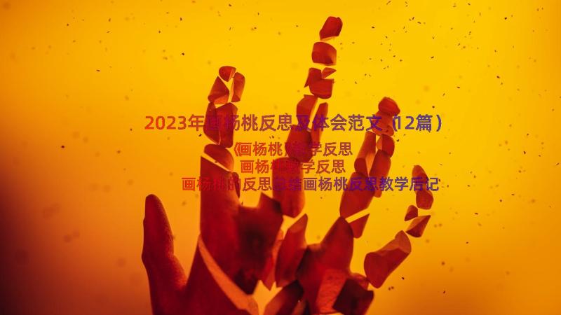 2023年画杨桃反思及体会范文（12篇）